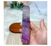 Crystal Stone Natural Crystal Purple Flourite Rainbow Big Tower Home Decorations crystal stone holder necklace(515g 178mm)