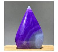 Crystal Stone Natural Purple Agate Free Form Torch Home Decoration crystal stone holder necklace(142g 82mm)