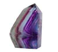 Crystal Stone Purple Green Blue Rainbow Fluorite Quartz Obelisk Polished Crystal Wand Crafts Ornaments Balancing Home Décor,80-90mm