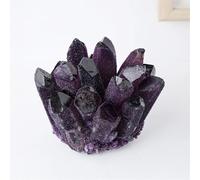 Crystal Stone Purple Phantom Quartz Cluster Rock Stones Home Deco Ornaments (Size : 400-500g)