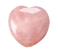 Crystal Stone， Rose Quartz Heart Crystals for Women Natural Reiki Gemstone(1.57in(4cm))