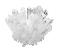 Crystal Stone, White Crystal Cluster Natural Gemstone Ornament Purified Energy Stone for Reiki Chakra Divination Decoration Fengshui..