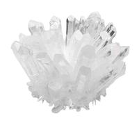 Crystal Stone, White Crystal Cluster Natural Gemstone Ornament, Purified Healing Energy Stone for Reiki/Chakra/Divination/Fengshui Decoration