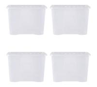 Crystal Storage Box & Clear Lid - 80L 4 Piece