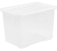 Crystal Storage Boxes With Lids Wham Plastic Clear 80L 60 Cm X 40 Cm X 42 Cm