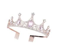 Crystal-Studded Wedding Headband with Comb Bride for Music Festivals Costume Parties Dressing Up Crystal Studded Bridal Crowns Tiaras
