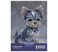 Crystal Style Puppy 1000 Piece Jigsaw Puzzle 1000 Pieces Puzzle Game 3D Effect For Adults Relaxing Home Decor 70x50cm/1000pcs