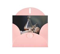 crystal sugar Pink Patterns greeting card 6x4 inches with envelope, covering birthdays, weddings and other occasions