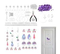 Crystal Sun Catcher Kit - Shiny Moon Shape Set, 300pcs Decorative Window Ornament Gear | Multifunctional Crystal Sun Catcher Kit for Boys Girls Kids Children Room Decor Crafting Daily Use