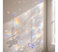Crystal Sun Catchers for Windows,Suncatcher Kit with Hanging Crystals & Stained Glass Window Decorations,Friendship & Healing Gifts for Women,Garden Ornaments Outdoor,Crystal Ornaments,Style A