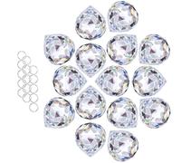 Crystal Suncatcher Crystal Ball Prisms Sun Catcher, Rainbow Maker, Hanging Crystals, Prisms for Windows, for Feng Shui, as a Gift (30 mm, 15 pieces)