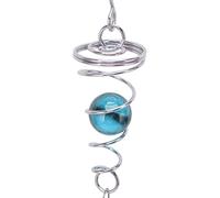 Crystal Suncatcher Hanging Suncatcher Gazing Ball Spiral Tail Decorative Wind Spinner 3D Rotating Wind Chimes Wind Sculptures Crafts Ornament