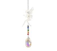 Crystal Suncatcher Sun Moon Tree Wind Chime Prisms Hanging Angel Butterfly Pendants Rainbow Chaser Garden Decor Window Drop Bell(S3 wind chimes)