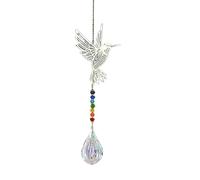 Crystal Suncatcher Sun Moon Tree Wind Chime Prisms Hanging Angel Butterfly Pendants Rainbow Chaser Garden Decor Window Drop Bell(S4 wind chimes)