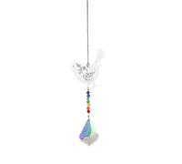 Crystal Suncatcher Sun Moon Tree Wind Chime Prisms Hanging Angel Butterfly Pendants Rainbow Chaser Garden Decor Window Drop Bell(S2 wind chimes)