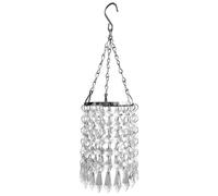 Crystal Suncatcher with 38 Pcs Icicle Prisms, Hanging Crystal Sun Catcher Ornament for Windows, Office, Garden, Multi Faceted Prism with Black Metal Frame for Indoor, Outdoor Decorations