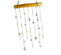 Crystal Suncatchers Window Hanging Star Moons Wind Chimes for Garden Rainbow Decor Star Moons Crystal Suncatchers