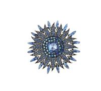 Crystal Sunflower Brooch With Diamonds, Sunflower Women'S Corsage Brooch Accessory, Light Blue