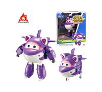 (Crystal) Super Wings 5 Inches Transforming Jett Dizzy Donnie Deformation Airplane