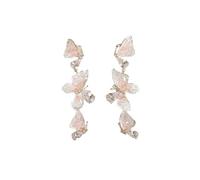 Crystal Sweet Pink Butterfly Earrings Crystal Animal Cute Butterflies Birthday Earring Jewelry Gift for Women