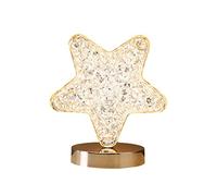 Crystal Table Lamp,Touching Control Lamp,3Color Crystal Light Lamp,Rechargeable Crystal and Metal Base Small Night Light Acrylic Decorative for Party Bar Living Room Bedroom