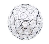 Crystal Tea Light Holder,10CM Round Crystal Glass Votive Candle Tealight Holder Stands Candlestick Holders Table Decor Wedding Centerpieces for Party Holiday Decor(Silver)