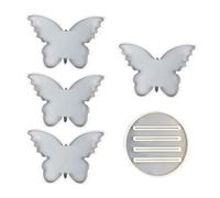 Crystal Tea Tray Mold Butterfly-Shaped Epoxy Resin Storage Rack Mold Suitable for Home Decoration Table Wine Tray Molds for Epoxy Resin with Holder