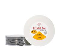 Crystal Tec Korea Genuine TPU Cord Strong Stretchy Elastic Jewelry Making Beading String (100M, 0.8mm) Cord Color Midnight Black