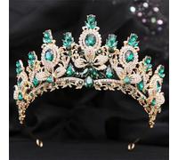 Crystal Tiara Crown Women Wedding Party Elegant Bridal Bride Flower Crown Hair Accessories EN8 gold