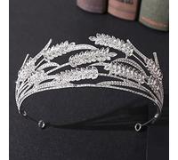 Crystal Tiara Crowns for Women Trendy Silver Color Crystal Wedding Hair Accessories Rhinestone Bridal Tiara and Crowns Women Princess Head Jewelry Diadems,833