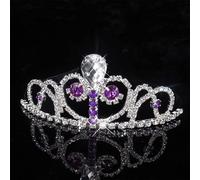 Crystal Tiara Crowns for Women Wedding Bridal Princess Austrian Crystal Tiara Crown Veil Hair Accessory for Girls Children Tiara Crown Hair Jewelry (Color : HG059)