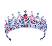 Crystal Tiara For Women Girls Wedding Bridal Bride Crown Birthday Party Dress Hair Jewelry (Silver Multi)