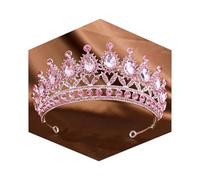 Crystal Tiaras and Crowns for Women - Wedding and Birthday Party Princess Crown Hair Accessories - Bride Rhinestone Headband(Silver+Pink)