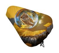 Crystal Tiger Bike Seat Cover Universal, Waterproof Bicycle Saddle Cover with Drawstring, Rain/Dust Proof Fit Bicycle Seat Protector for Road/Mountain Bikes