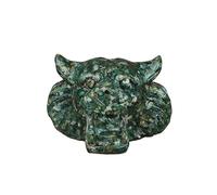 Crystal Tiger Head Sculpture - Handcrafted Tiger Head Figurine, Natural Crystal Tiger Head Home Decor(SouthAfricanGreen)