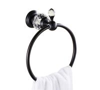 Crystal Towel Ring Holder - Oil-Rubbed Bronze