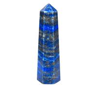Crystal Towers ~ Natural Healing Crystal Point Obelisk for Reiki Healing and Crystal Grid (3" to 4" INCH, Lapis Lazuli - 1 pc)
