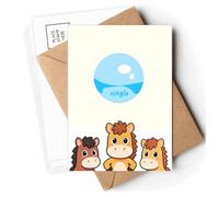 Crystal Transparent Ball Art Deco Fashion Postcards Envelopes Cards Mailing Year Horse