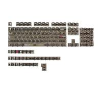 Crystal Transparent Compatible With Keycaps ISO Enter Profile Backlit RGB Mechanical Keyboard Key Caps Third Party(Black)