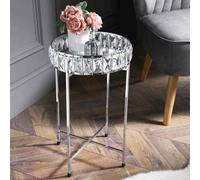 Crystal Tray Table With Mirrored Top Silver Coffee Table With Removable Tray Top