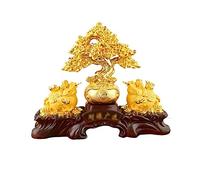Crystal Tree 12.20 Inch Wealth Wealth Feng Shui Ornaments Realth Lucky Tree Crystal Tree Wealth Tree Gifts Bonsai Gold Crystal (B)