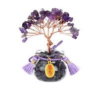 Crystal Tree Bonsai Feng Shui Money Tree, Amethyst | Crystal Stone Tree Bonsais Decorations with Feng Shuis Decoration for Wealth and Luck, Table Centerpieces