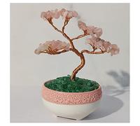 Crystal Tree Bonsai Feng Shui Money Tree Natural Crystal Lucky Tree Ornaments Healing Ornaments Gifts Artificial Crafts Home Furnishing Rough Stone Purple Ye,