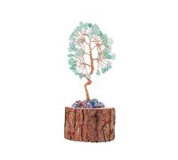 Crystal Tree, Crystal Decor Tree Feng Shui for Fortune Money for Positive Energy Fengshui Decorations(Grün)