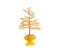crystal tree， Feng Shui Citrine Quartz Crystal Money Tree Bonsai Style Decoration For Luck And Wealth Fengshui Decorations(22.5x7.3cm)