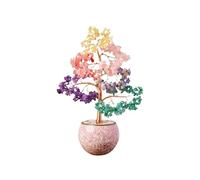 crystal tree， Feng Shui Money Gemstone Tree For Positive Crystal Attract Good Luck Home Decoration Fengshui Decorations