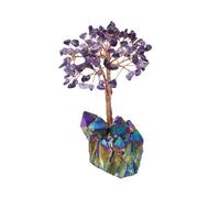 crystal tree， Gemstone Crystal Money Tree Feng Shui Crystals For Home Office Desk Decorations Fengshui(Purple)