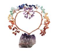 Crystal Tree Home Decor Heart Shaped Amethyst Citrine Money Tree Feng Shui Bonsai Decor Crystal Tree For Office