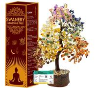 Crystal Tree of Life 7 Chakra Healing Crystal Trees for Home Decor, Office Desk Decor, Living Room Decor, Handmade Bonsai Trees for Positive Energy, Money, Good Luck Birthday Gifts for Women, Mom