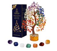 Crystal Tree Seven Chakra Gem Decor - Red Yellow